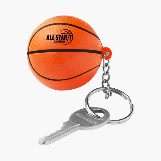 Stress Reliever Keychain - Basketball