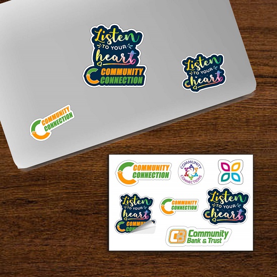 CustomCut Full Color Removable Vinyl Sticker Sheet - 4 x 6