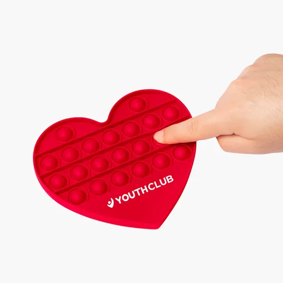 Push Pop Bubble Heart Shape Stress Reliever