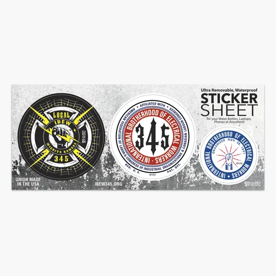 Waterproof Removable Vinyl Sticker Sheet - 3-3/4 x 9 - 3 Sticker Design