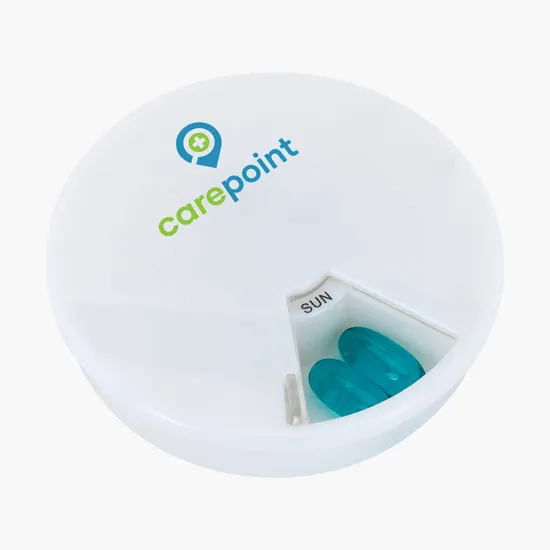7 Compartment Everyday Pill Organizer - Full Color