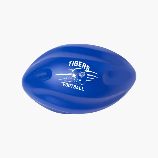Spiral Football Shape Stress Ball - 24-Hour Production