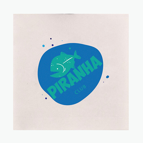 Full Color Beverage Napkin - 1 Ply