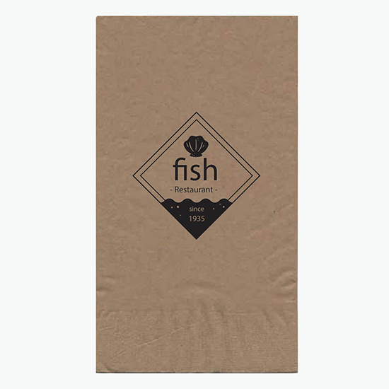 1/8 Fold Kraft Dinner Napkin - 2 Ply