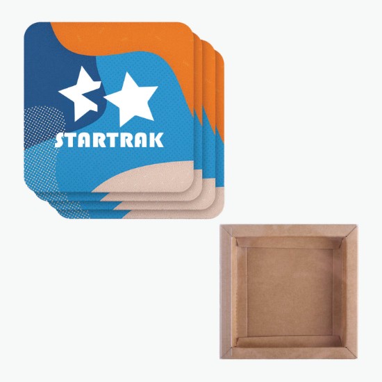 reGen Recycled Full Color Coaster Set of 4 - Square