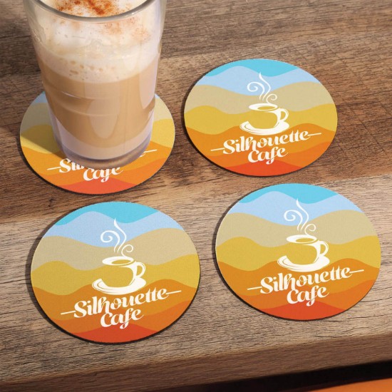 reGen Recycled Full Color Coaster Set of 4 - Round