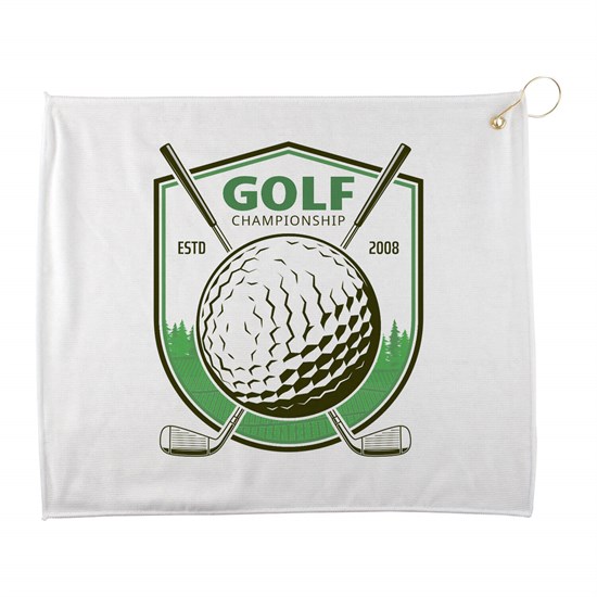 15 x 18 Performance Golf Towel with Grommet and Hook - Full Color