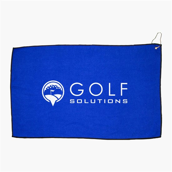16 x 26 Recycled Polyester Waffle Golf Towel with Hook & Grommet