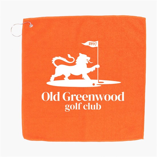 15 x 15 Inch Recycled Polyester Microfiber Golf Towel with Grommet and Hook