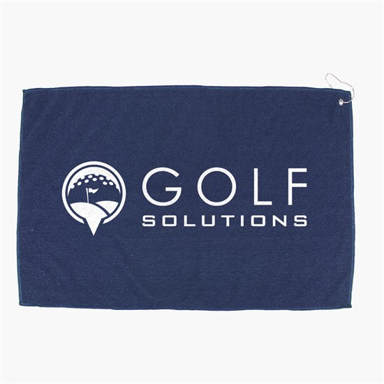 16 x 25 Recycled Polyester Hemmed Golf Towel with Grommet And Hook
