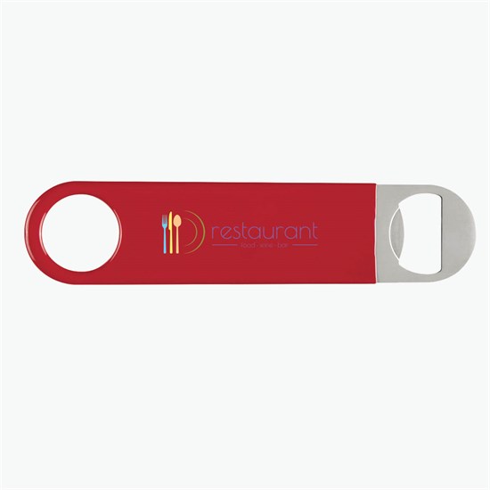 Vinyl Coated Steel Bottle Opener - Full Color
