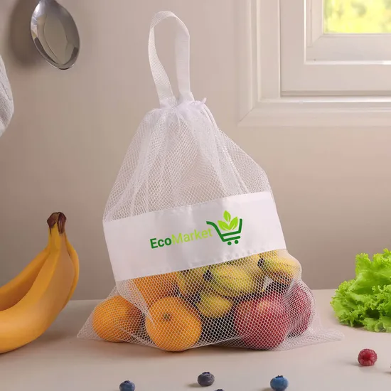 Drawstring Mesh Produce Bag - Full Color