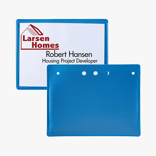 3 x 4 Border Badge Holders - No Attachment