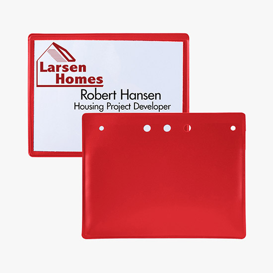 3 x 4 Border Badge Holders - No Attachment