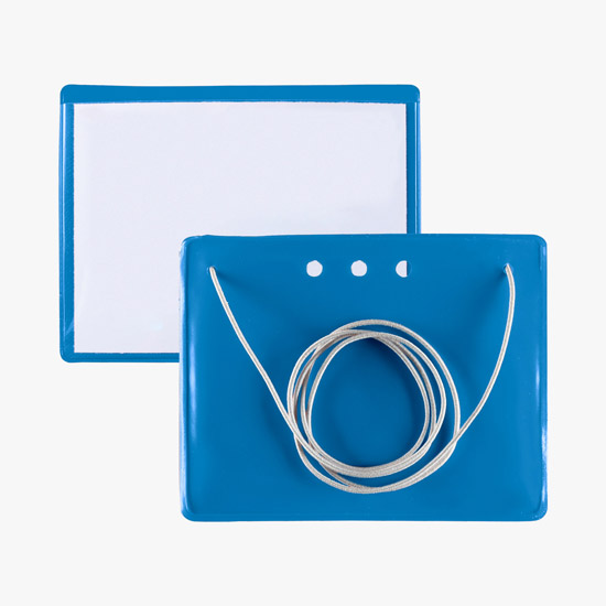 3 x 4 Border Badge Holders - Neck Cord Attachment