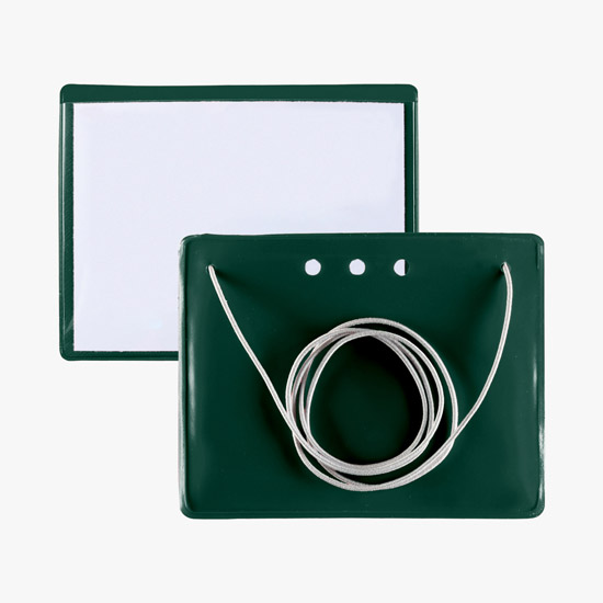3 x 4 Border Badge Holders - Neck Cord Attachment