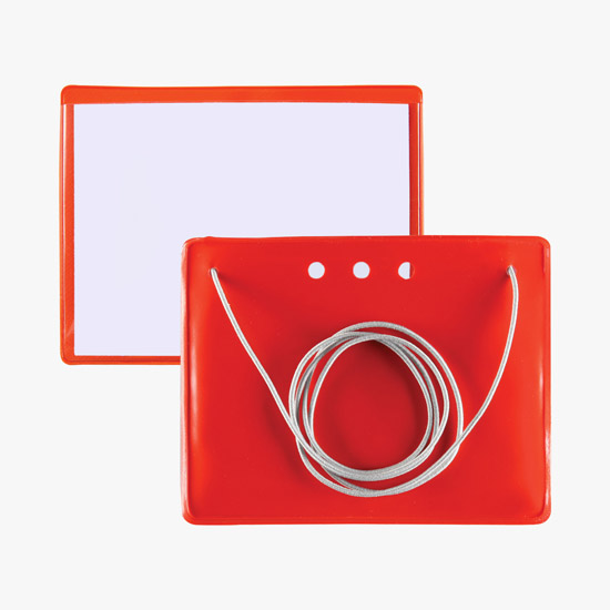 3 x 4 Border Badge Holders - Neck Cord Attachment