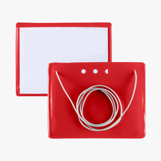 3 x 4 Border Badge Holders - Neck Cord Attachment