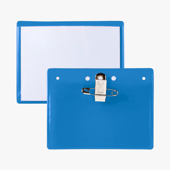 3 x 4 Border Badge Holders - Pin/Clip Attachment