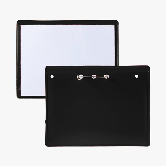 3 x 4 Border Badge Holders - Pin Attachment