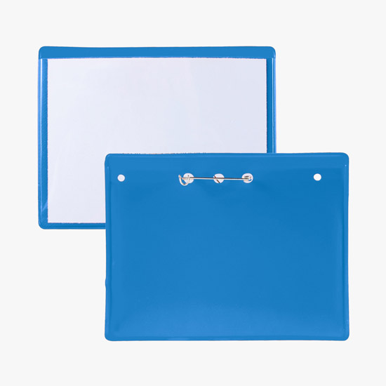 3 x 4 Border Badge Holders - Pin Attachment