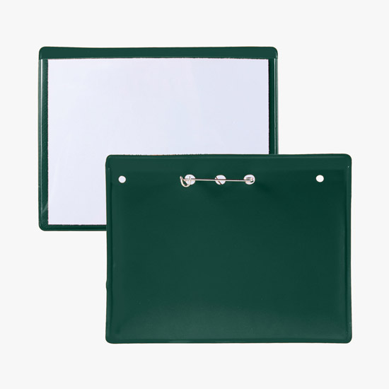 3 x 4 Border Badge Holders - Pin Attachment