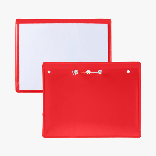 3 x 4 Border Badge Holders - Pin Attachment