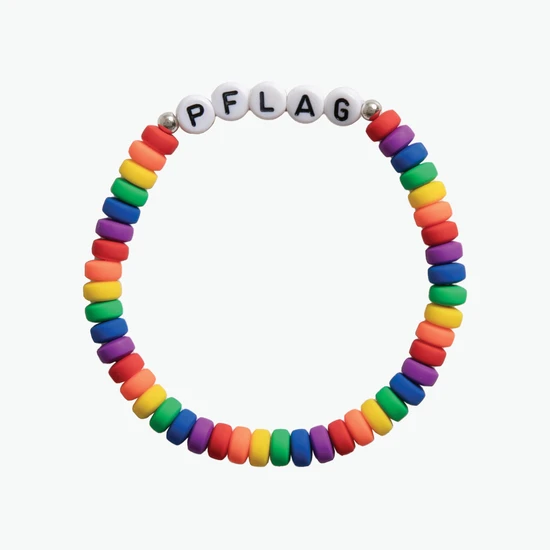 Adult Friendship Bracelet - Rainbow/Pride Corn Beads