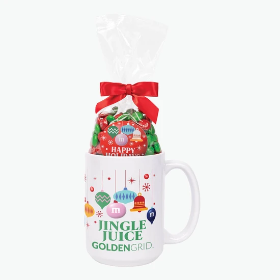 15 oz Mug with Color Choice M&M's - 5 oz