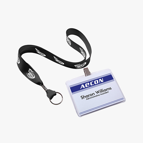 7/8 Super Value Polyester Lanyard with 3 x 4 Badge Holder Combo