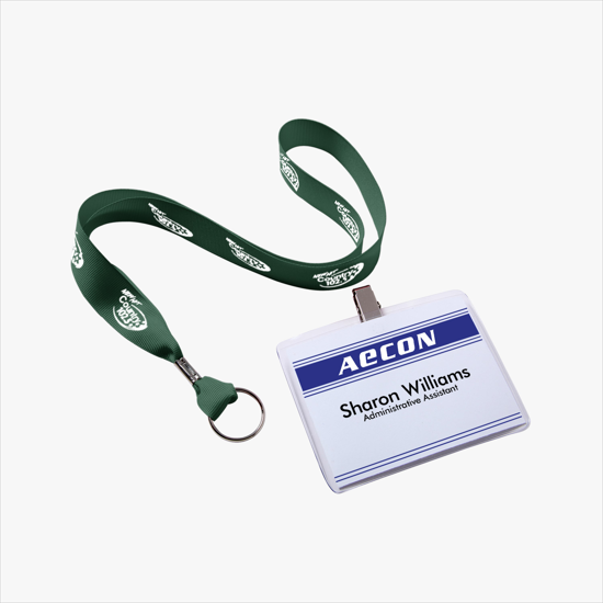 7/8 Super Value Polyester Lanyard with 3 x 4 Badge Holder Combo
