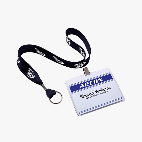 7/8 Super Value Polyester Lanyard with 3 x 4 Badge Holder Combo