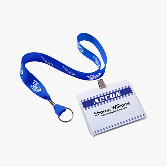 7/8 Super Value Polyester Lanyard with 3 x 4 Badge Holder Combo