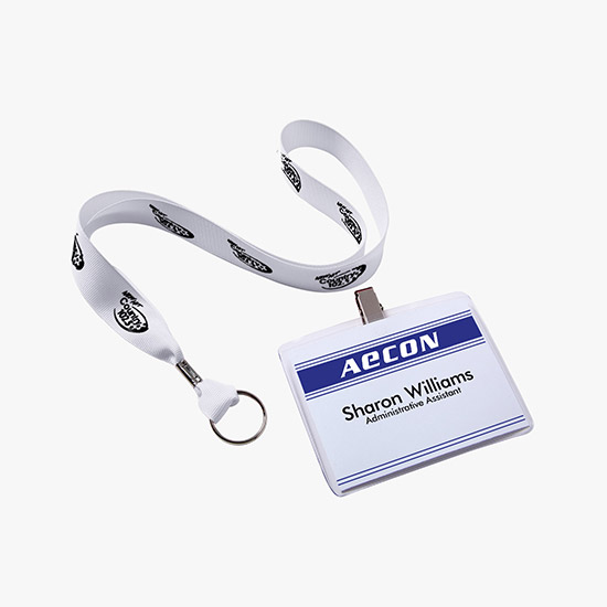 7/8 Super Value Polyester Lanyard with 3 x 4 Badge Holder Combo