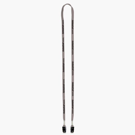3/8 Cotton Comfort One-Ply Lanyard - Double Bulldog Clip