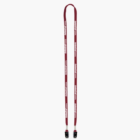 3/8 Cotton Comfort One-Ply Lanyard - Double Bulldog Clip