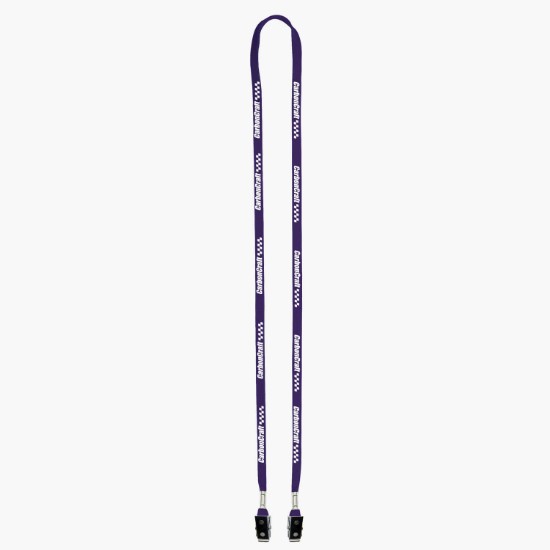 3/8 Cotton Comfort One-Ply Lanyard - Double Bulldog Clip