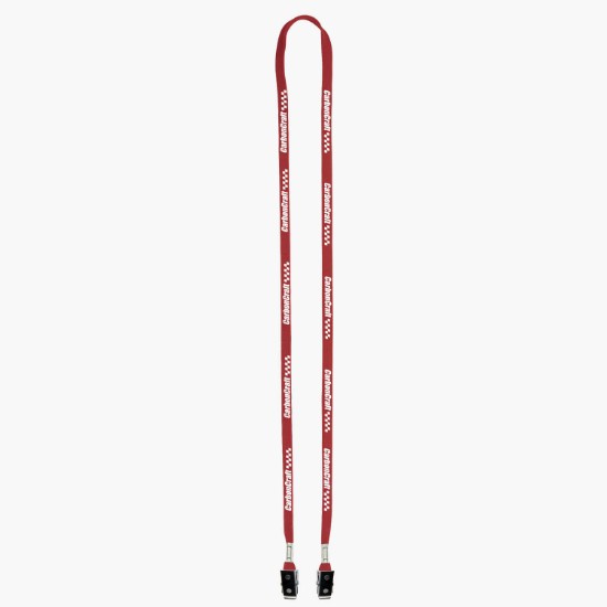 3/8 Cotton Comfort One-Ply Lanyard - Double Bulldog Clip