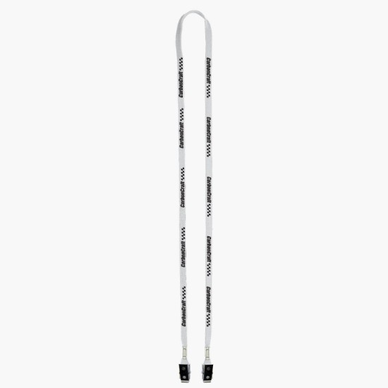 3/8 Cotton Comfort One-Ply Lanyard - Double Bulldog Clip