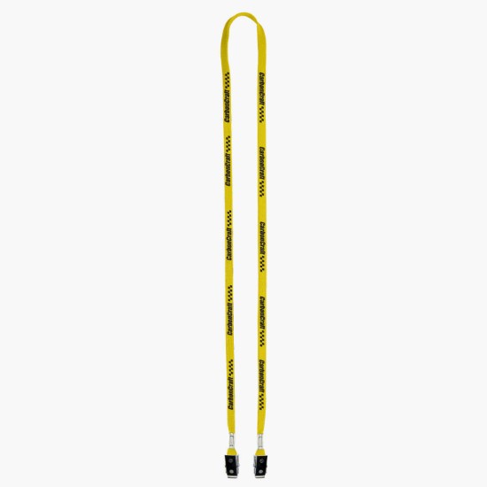 3/8 Cotton Comfort One-Ply Lanyard - Double Bulldog Clip