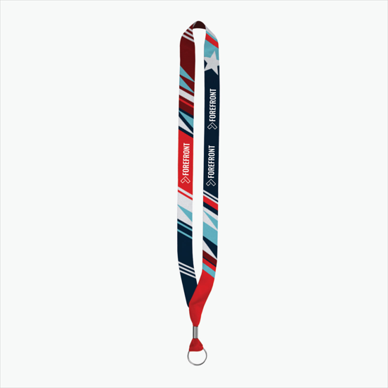 3/4 Liberty USA Made Full Color Lanyard - Split Ring