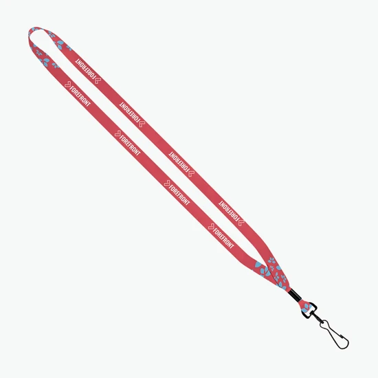 1/2 Happy Hues Full Color Lanyard - Swivel Snap Hook - 24-Hour Production