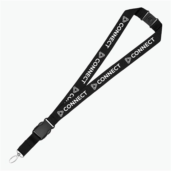 1 Recycled Lanyard with Buckle Release and Safety Breakaway