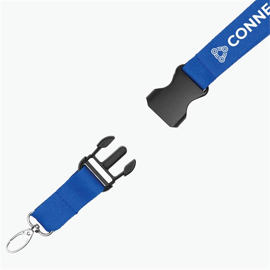 1 Recycled Lanyard with Buckle Release and Safety Breakaway
