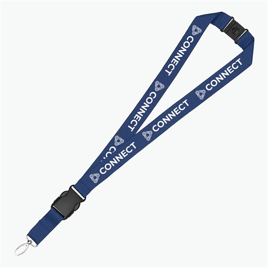 1 Recycled Lanyard with Buckle Release and Safety Breakaway