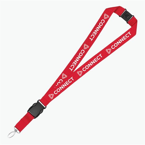 1 Recycled Lanyard with Buckle Release and Safety Breakaway