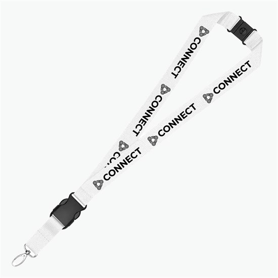 1 Recycled Lanyard with Buckle Release and Safety Breakaway