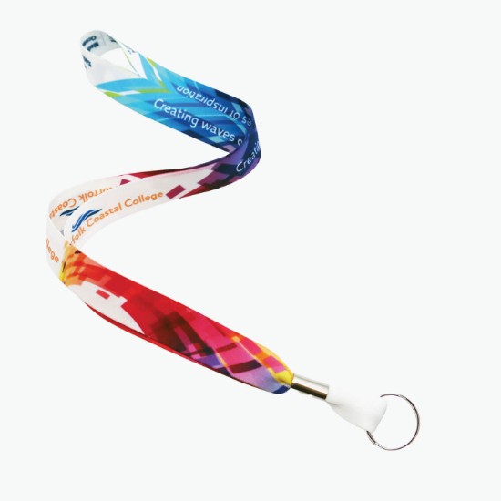 3/4 Full Color Recycled Ocean Plastic Lanyard - Split Ring