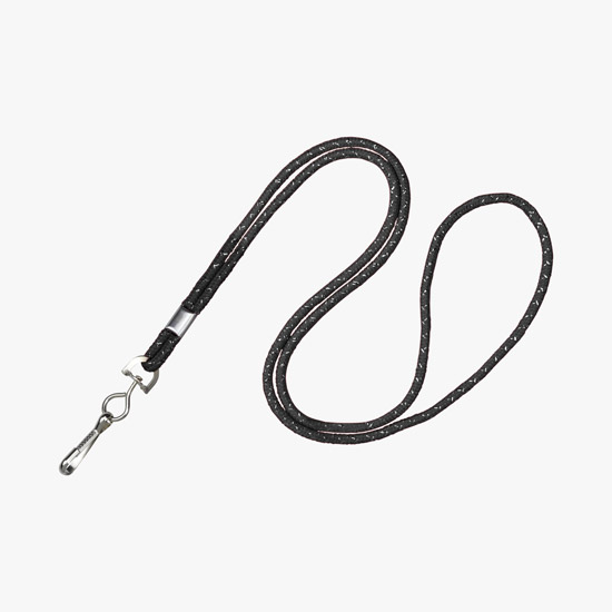 1/8 Round Neck Cord with Swivel Hook - Metallic