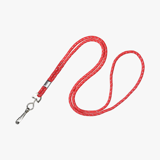 1/8 Round Neck Cord with Swivel Hook - Metallic